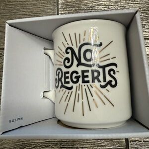No Regrets White Ceramic Mug